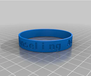 My Customized Flexible Name Bracelet Full Version 3D Models