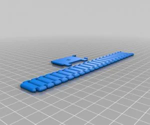 Cm Flexible Name Bracelet 3D Models
