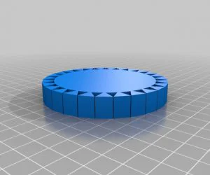 My Customized Flexible Name Bracelet Sapphire 3D Models