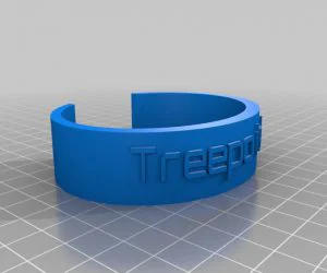 Ledge Street School Bracelet Thick Text 3D Models