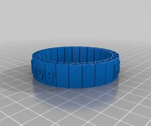 “Fablab Vda Fablabvda.Org” Flex Bracelet 2Col 3D Models
