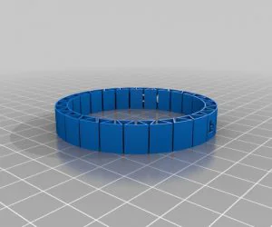 My Customized Flexible Name Bracelet Lisa 3D Models