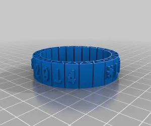 My Customized Dual Flexible Name Bracelet 4 3D Models