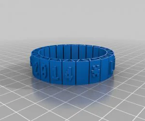 My Customized Flexible Name Bracelet Full Version 3D Models