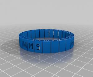 My Customized Flexible Name Bracelet 3D Models