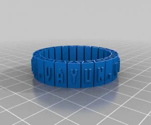 Marga Pop Up My Customized More Stretchlet Bracelet 3D Models