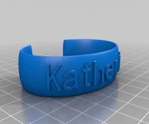My Customized Ellipse Message Band 3D Models